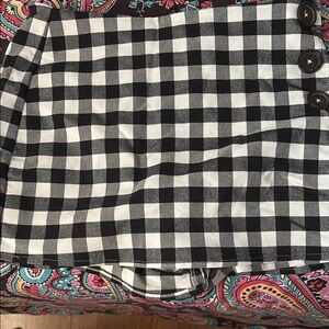 Black and White Checkered Skirt